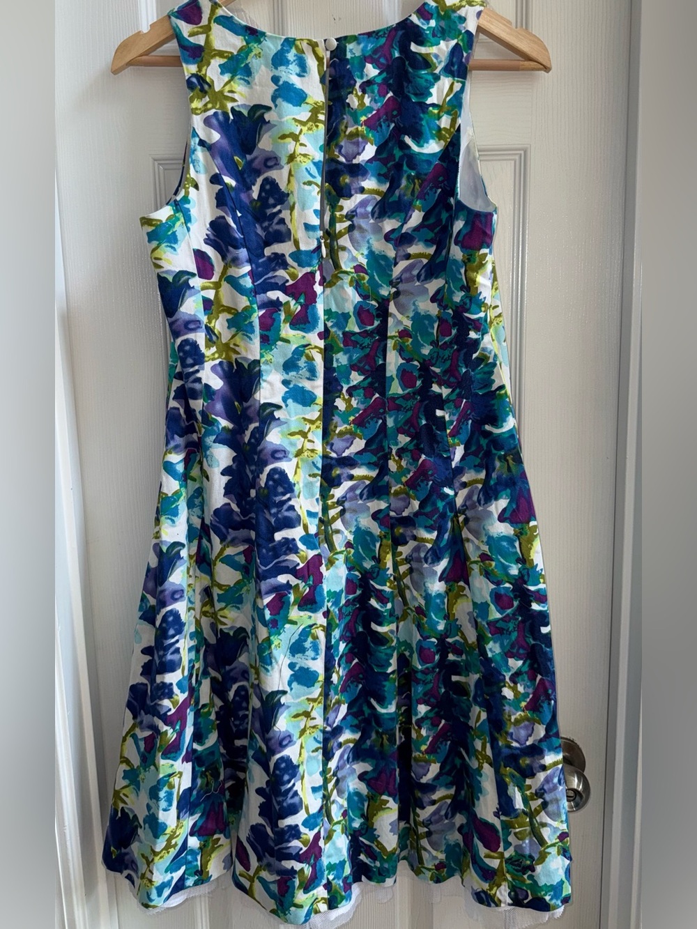 Vintage Ronnie Nicole Sleeveless Floral Fairy Midi Dress 8 Tea party Summer Chic - Picture 4 of 10